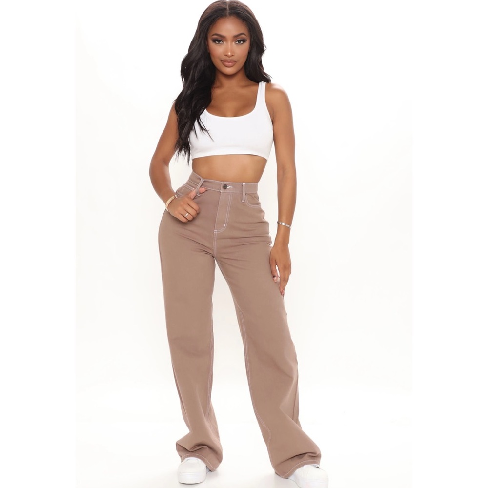 Slouchy Skater Jeans - Mocha